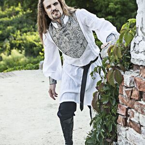 Rabais: Tunique Médiévale Exclusive de Mariage | Lin fin blanc | Faite sur mesure