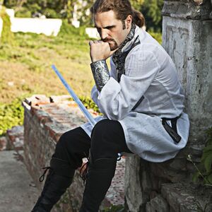 Rabais: Tunique Médiévale Exclusive de Mariage | Lin fin blanc | Faite sur mesure