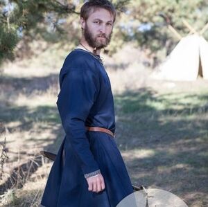 Rabais, Tunique Viking en Coton «Bjorn le Pionnier» | Vert | S | Taille 175 cm