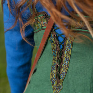Robe avec tablier en lin pour femme viking