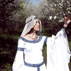 Robe blanche nuptiale médiévale fantastique « Cygne blanc » d'ArmStreet