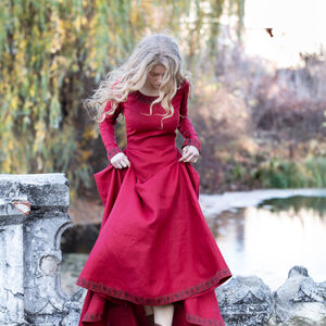 Robe de princesse médiévale en lin « Princesse de l’Automne »-18