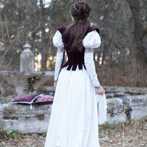Robe de période en coton avec le gilet « Princesse Retrouvée »