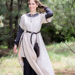 Longue robe médiévale à manches courtes LARP