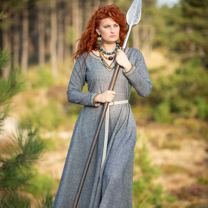 Robe Viking d'Hiver en Mélange de Laine Limité «Hilda la Fière»