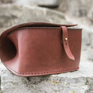 Sacoche médiévale celtique en cuir brun