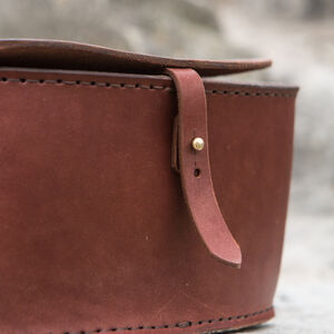 Sac médiéval celte en cuir brun