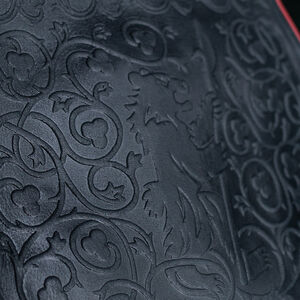 Sac en cuir avec poches et motif ours gaufré