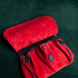 Sac en cuir avec poches et motif ours gaufré