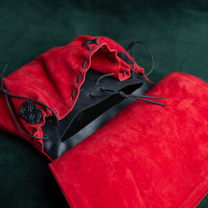 Sac en cuir avec poches et motif ours gaufré