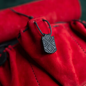 Sac en cuir avec poches et motif ours gaufré