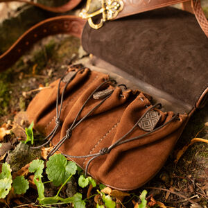 Sac en cuir avec poches et motif ours gaufré