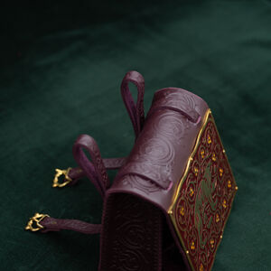 Sac médiéval en cuir brun « Ours »