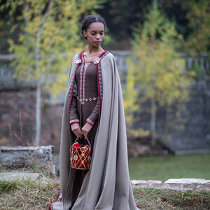 Sacoche médiévale en velours et laiton « Gardienne des Clés »