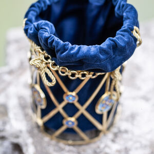 Sac en laiton et velours « Gardienne des Clés »