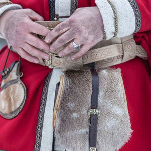 Sac traditionnel en cuir de style viking
