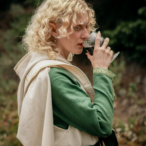 Surcot en laine du haut Moyen Âge, tabard long « Les Collines Creuses » XIIIe siècle