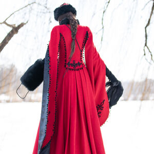 Manteau médiéval fantastique en laine «Reine de la Shamakhan»-16