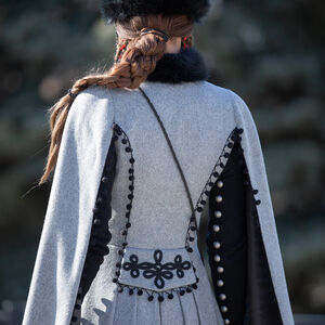 Manteau médiéval fantastique en laine «Reine de la Shamakhan»-10