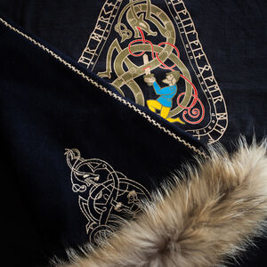 T-shirt en Coton de Style Viking « Guerrier et Serpent »-14