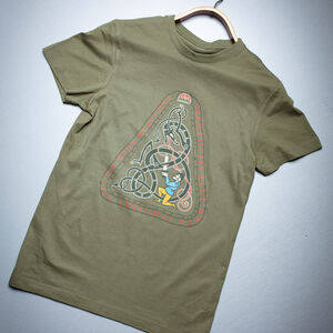 T-shirt en Coton de Style Viking « Guerrier et Serpent »-01