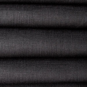 Tissu en lin naturel noir pour costumes vendu au mètre