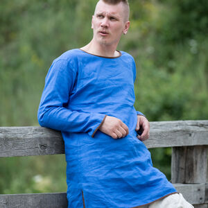 Tunique homme à manches longues et aux finitions contrastantes « Soirée Pyjama » 