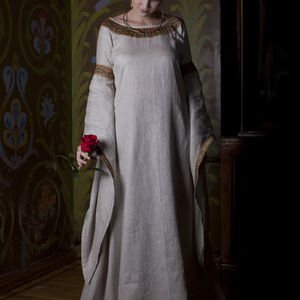 Tunique robe médiévale en lin naturel Anne de Kiev sans le ceinture d'ArmStreet
