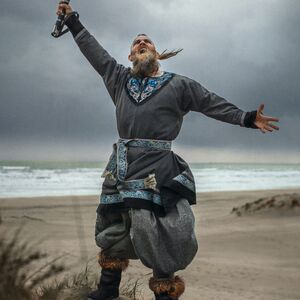 Tunique viking en laine brodée « Éric le Jarl » Édition limitée d'hiver