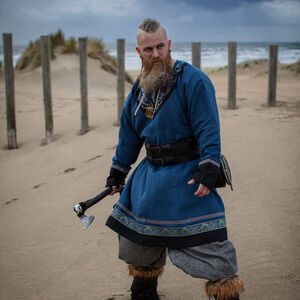 Tunique Viking en Lin Brodée « Ingvar le Jarl »
