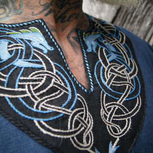 Tunique Viking en Lin Brodée « Ingvar le Jarl »