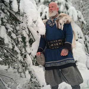 Tunique Viking en Lin Brodée « Ingvar le Jarl »