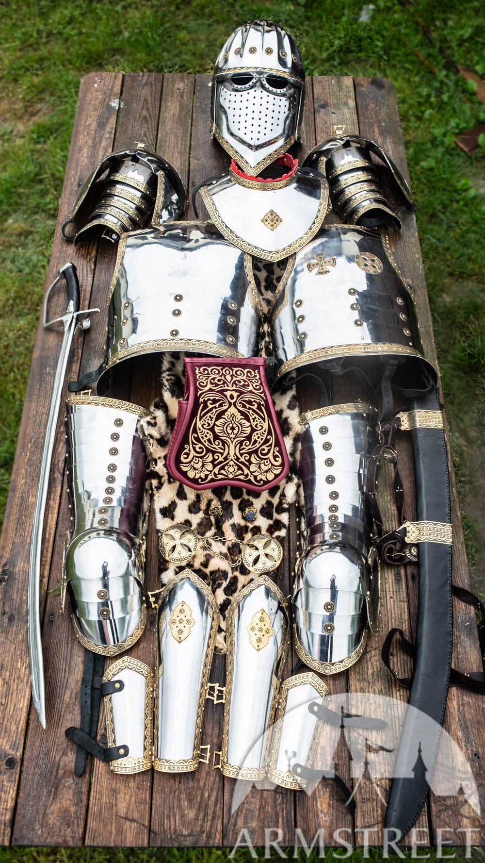 Polish Hussar Stainless Steel with Brass Accents Full Armor Set