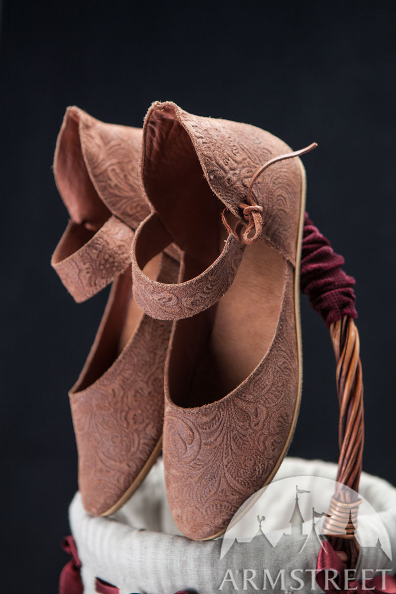 Chaussures médiévales légères en cuir pour femmes
