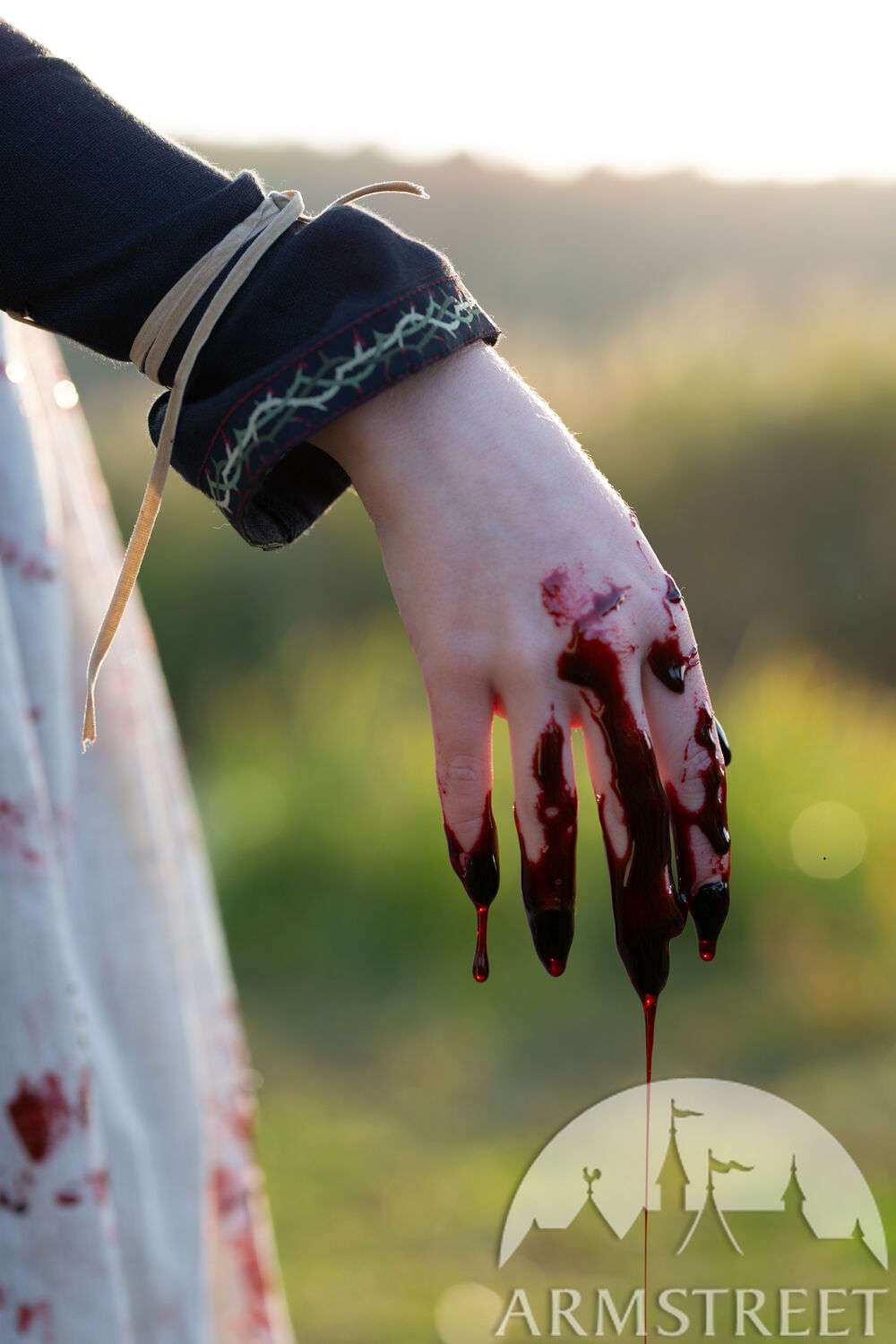 Costume Halloween fantasy ensanglaté