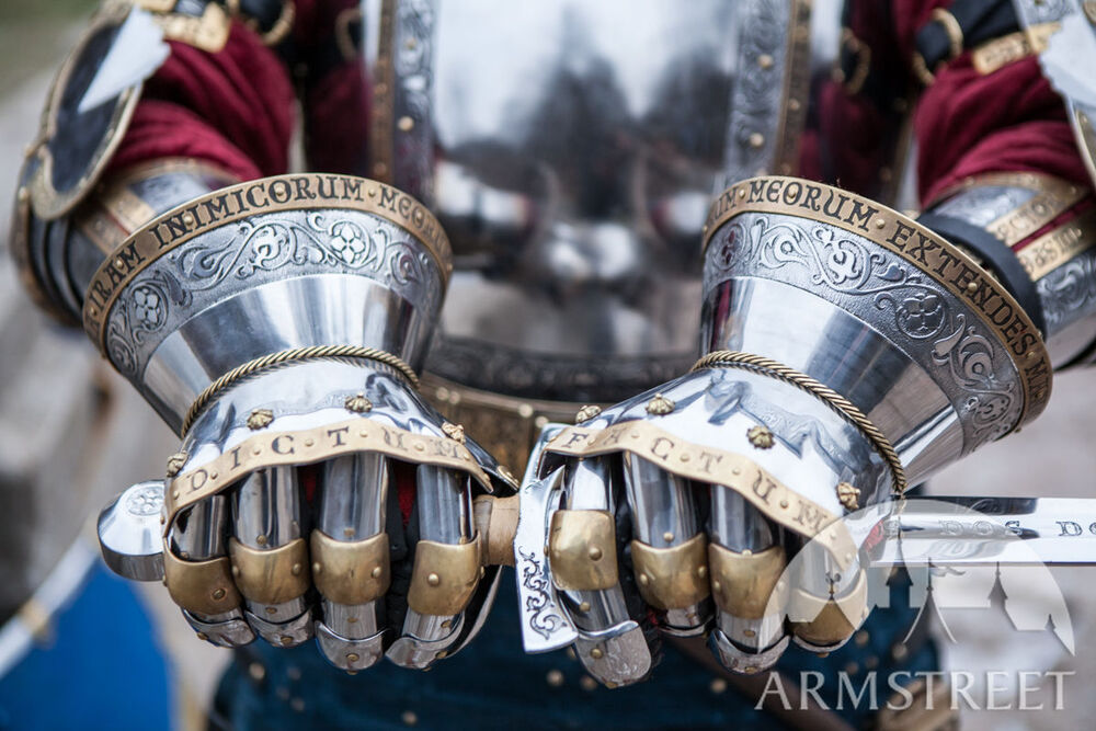 Gantelets articulés hourglass « Garde du Roi » armure médiévale