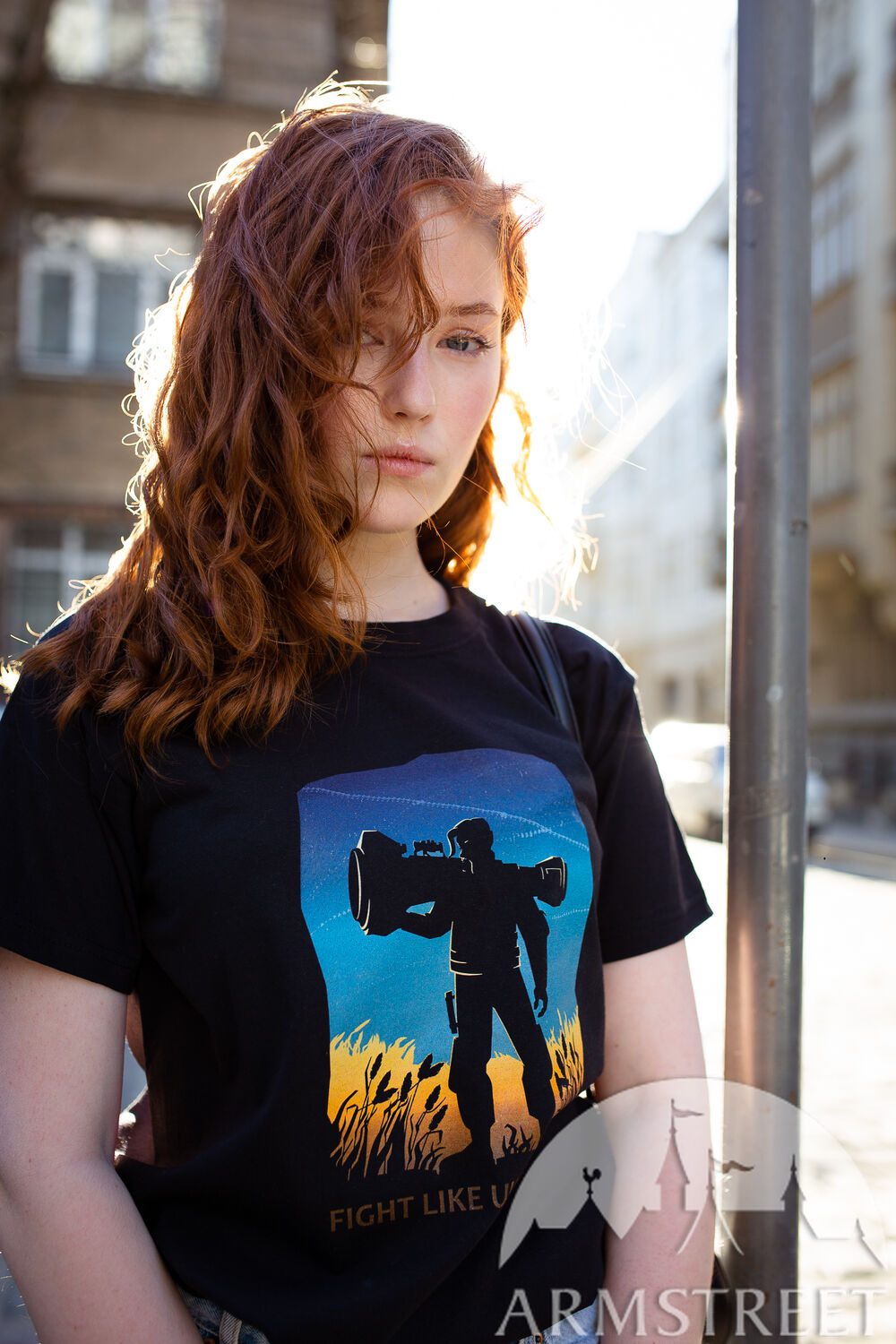 T-shirt en coton souvenir de guerre ukrainienne "Combats comme l'Ukrainien"